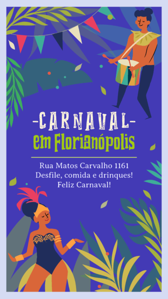 Rio Carnival Themed Instagram Post Maker For A Party Invitation