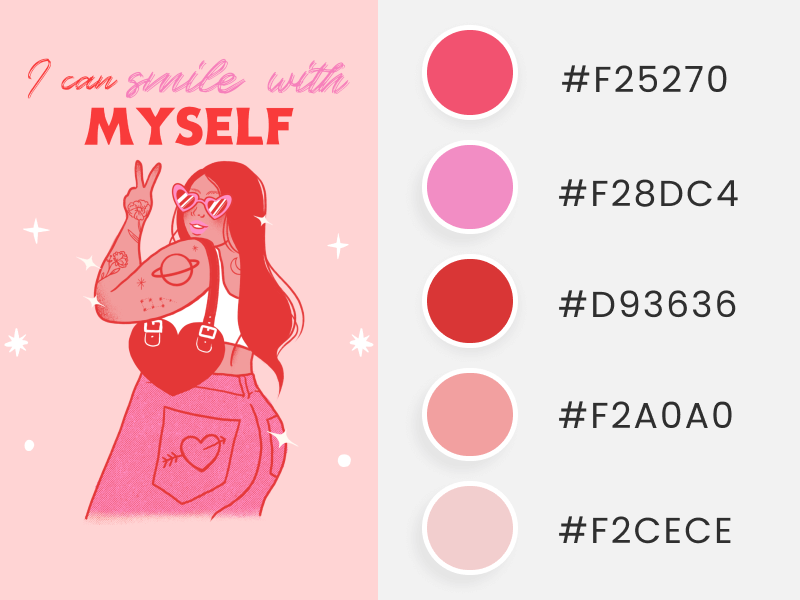 T Shirt Design Creator Featuring A Woman Graphic And A Powerful Quote, As Part Of A Valentine's Day Color Palettes Collection By Placeit