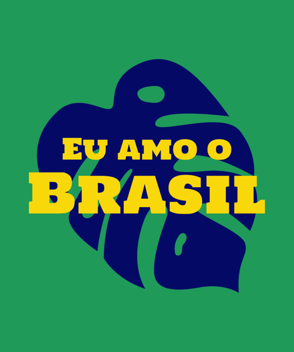 T Shirt Design Generator With An 'i Love Brazil' Quote