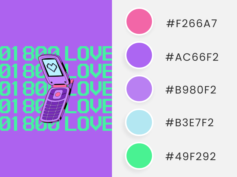Valentine's Day T Shirt Design Template Featuring A Retro Cellphone Graphic With A Heart, As Part Of A Valentine's Day Color Palettes Compilation