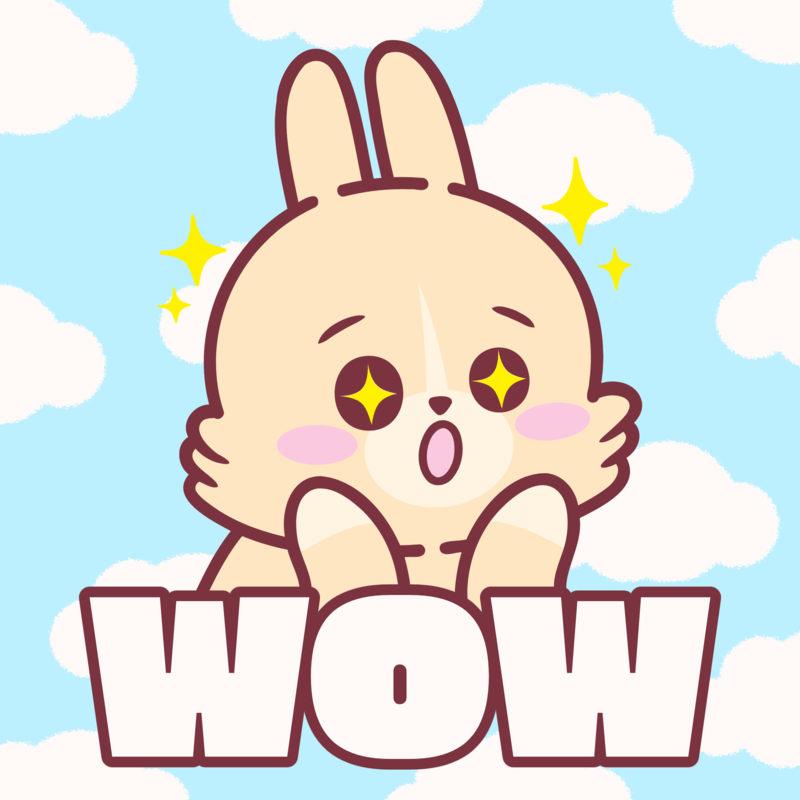 Adorable Twitch Emote Featuring A Surprised Bunny