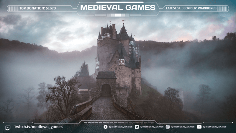 Twitch Overlay Featuring A Medieval Game Design