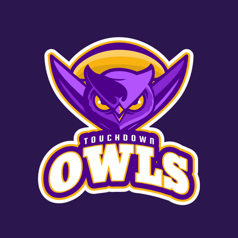 Football Team Logo Maker With A Frightening Owl Mascot
