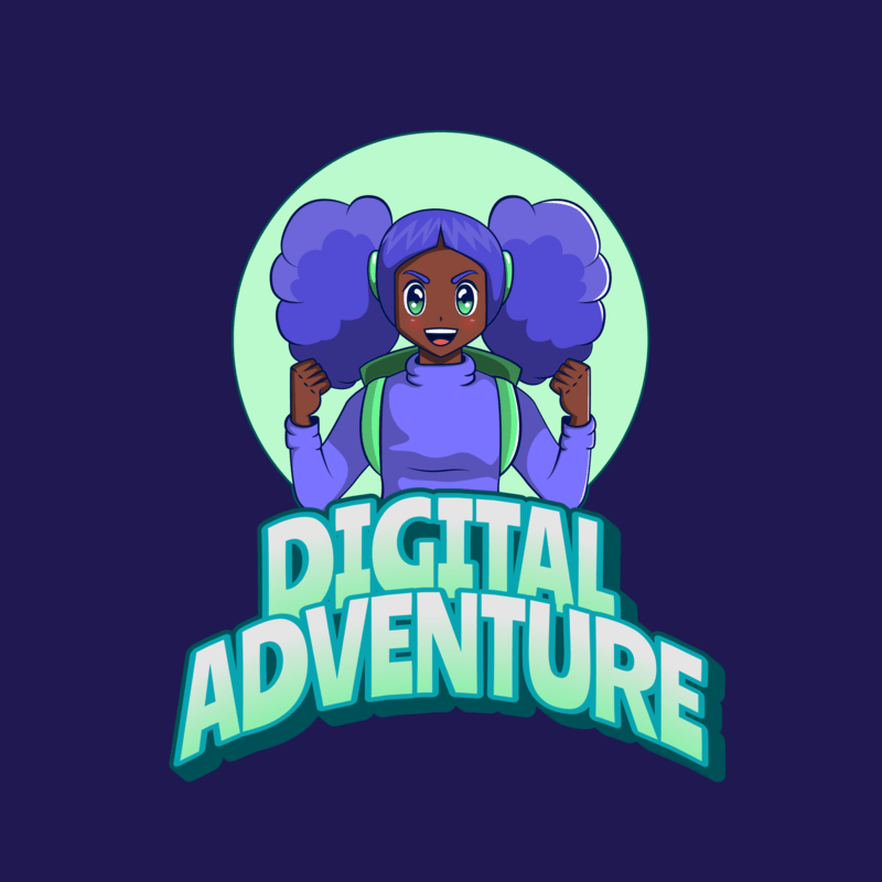 Gaming Logo Template Featuring A Female Character Inspired By Pokémon