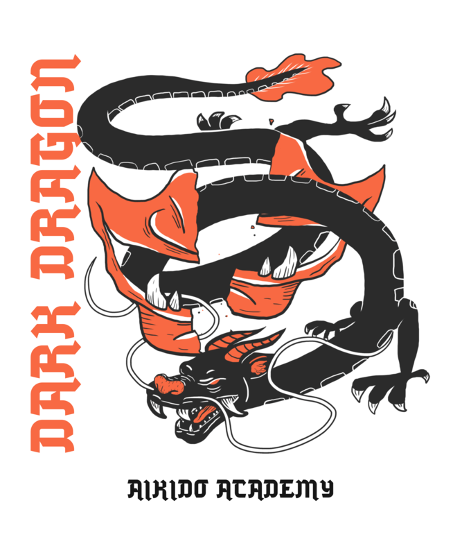 Illustrated T Shirt Design Featuring A Dragon