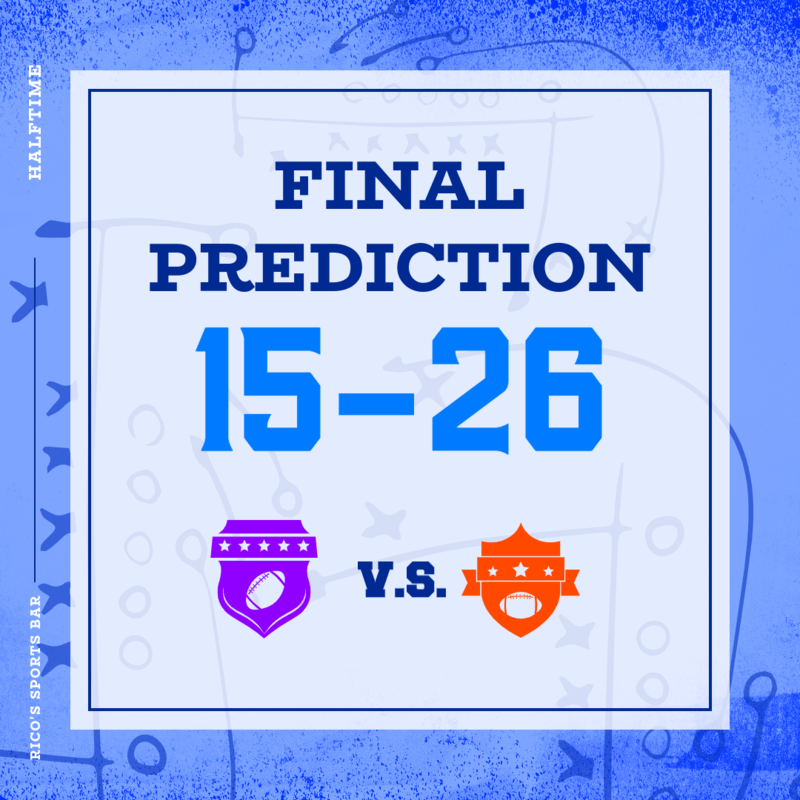 Instagram Post Design Creator Featuring A Score Prediction For The Big Game