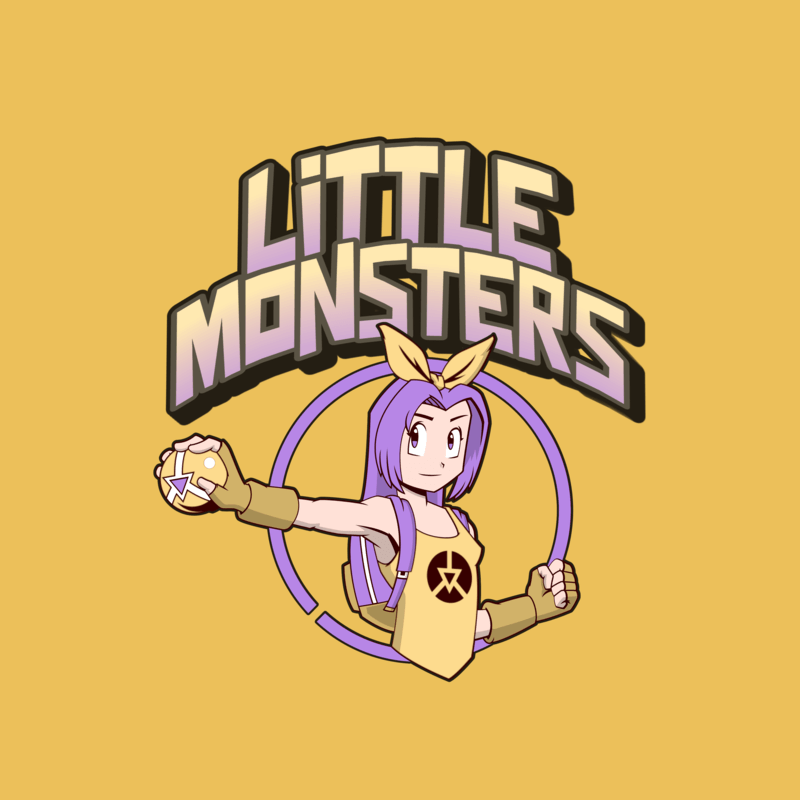 Logo Template Based On Pokémon Featuring A Brave Girl