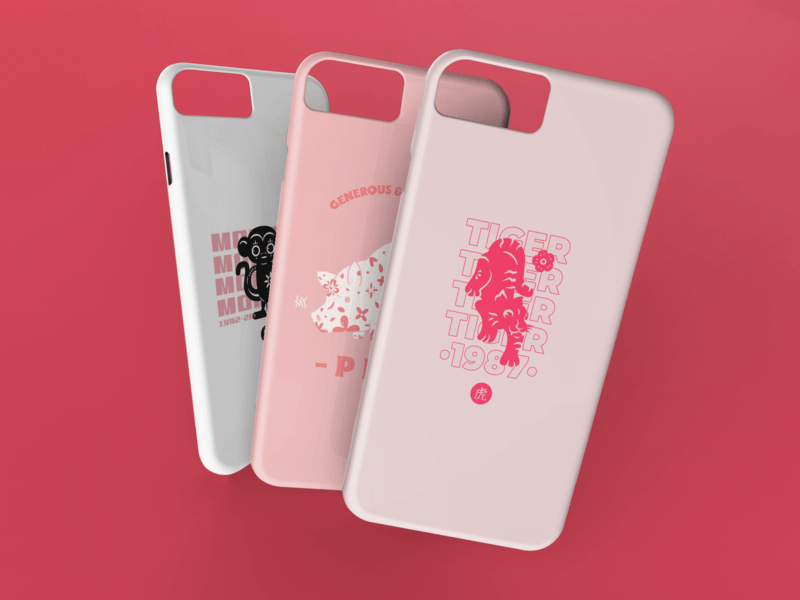 Mockup Featuring Three Different Iphone Cases
