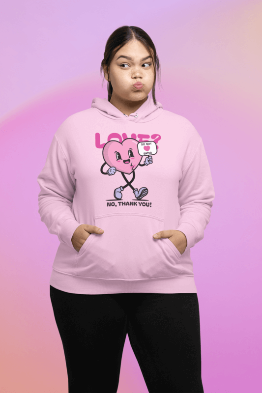 Mockup Of A Woman Wearing A Plus Size Hoodie While Making A Funny Expression