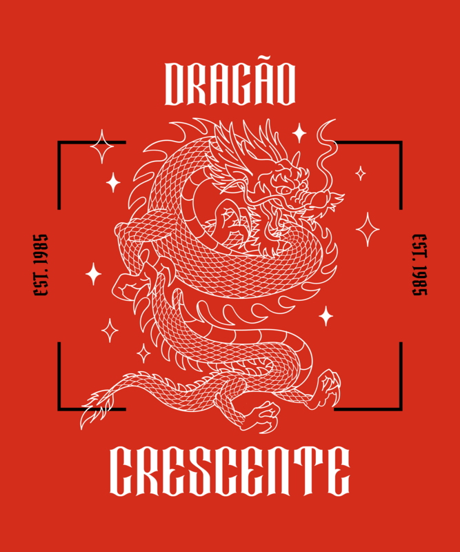 T Shirt Design Featuring A Chinese Styled Dragon