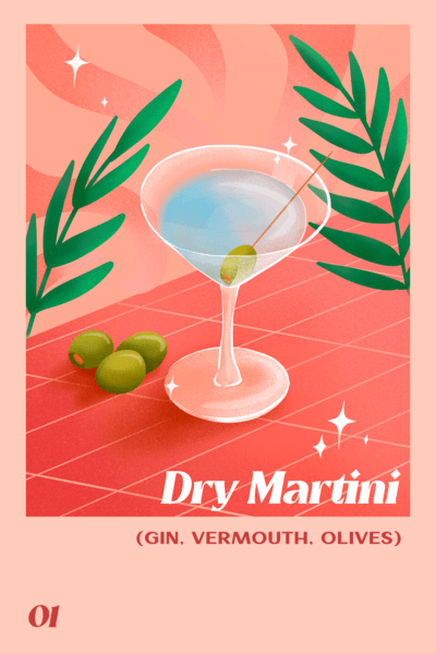 Fresh Drink Themed Art Print Maker Featuring A Martini Illustration