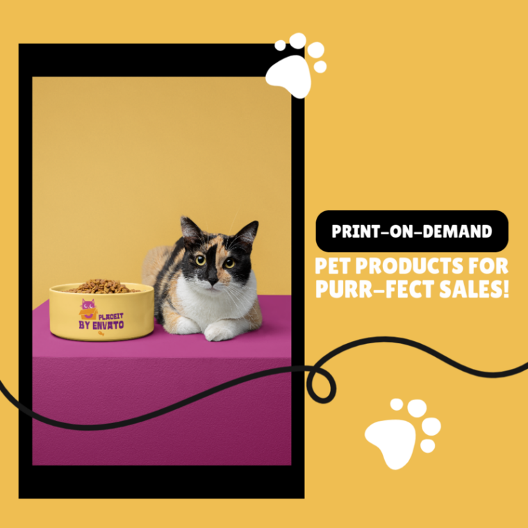 Adorable print on demand pet products for purr fect sales 