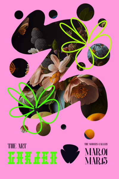 Surrealist Art Print Generator Featuring Floral Abstract Shapes