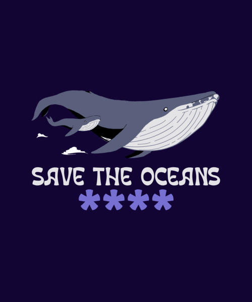 T Shirt Design Creator Featuring A Save The Ocean Theme