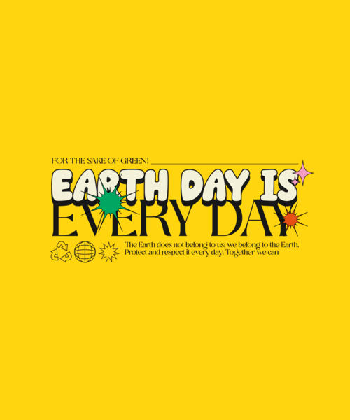 T Shirt Design Maker Featuring A Quote Advocating For Earth Day
