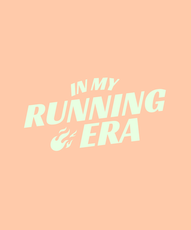 T Shirt Design Maker With A Quote For Runners And A Peach Color Palette
