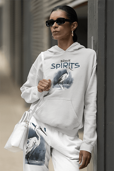 Athleisure Mockup Of A Woman Wearing A Gildan Hoodie And Cotton Heritage Sweatpants