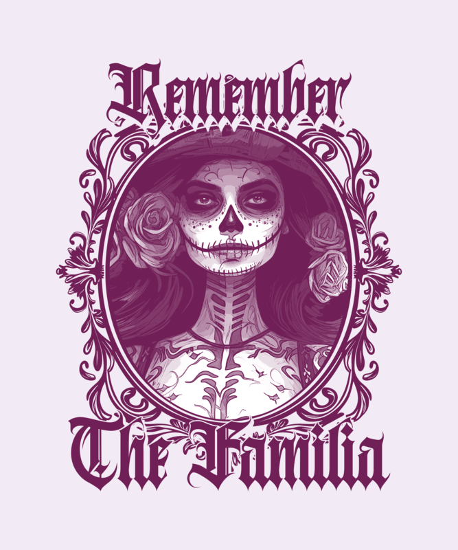 Catrina Themed T Shirt Design Creator To Celebrate Day Of The Dead