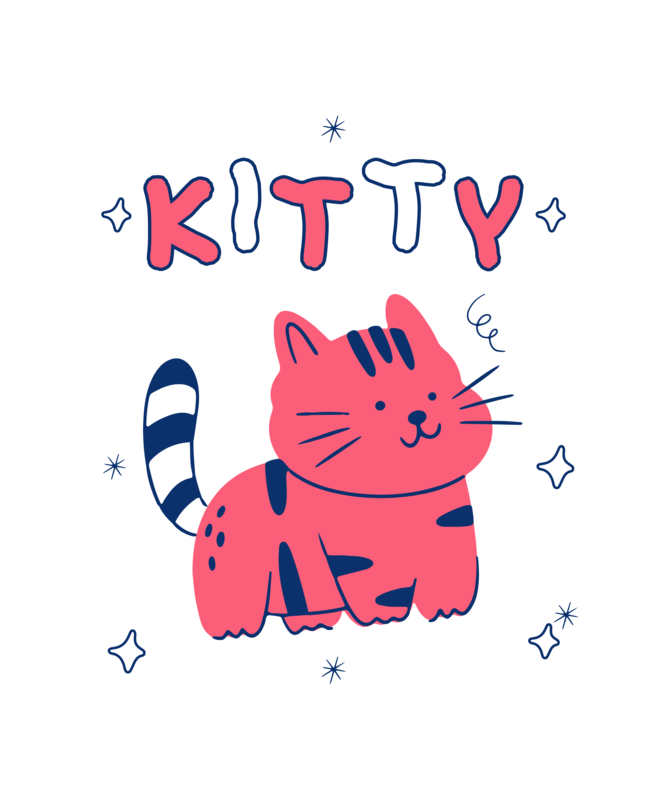 Kids T Shirt Design Creator Featuring A Cute Kitten