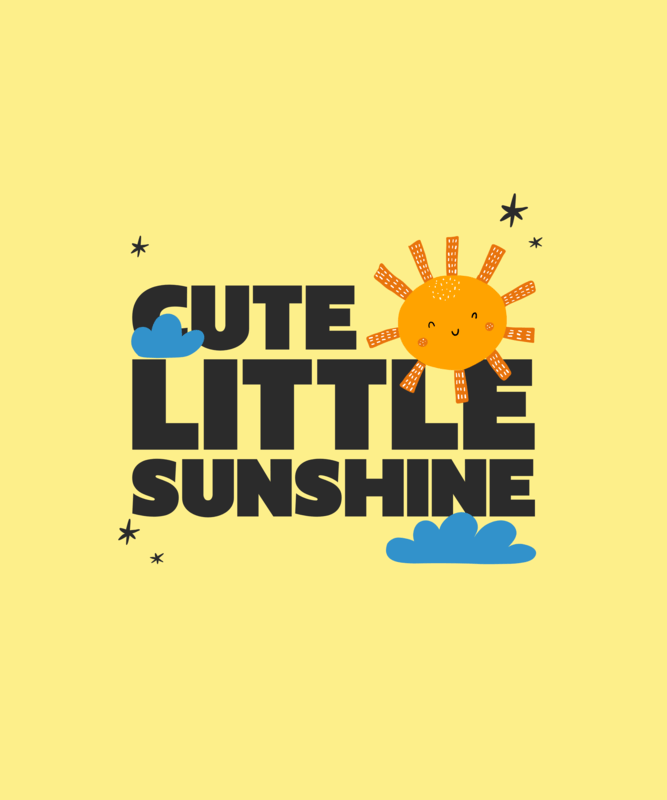 Kids T Shirt Design Maker Featuring A Sunshine