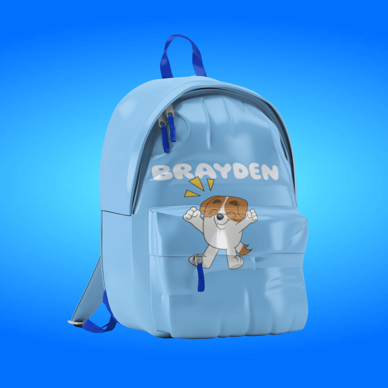 Mockup Of A Backpack Placed On A Solid Surface