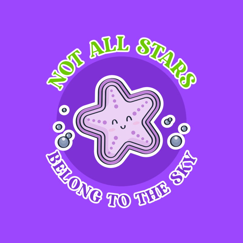 Sticker Design Creator With A Smiling Sea Star Illustration