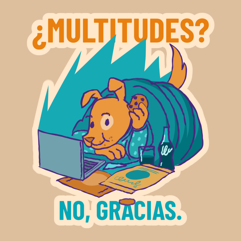 Sticker Design Generator With A Shy Dog Illustration And An Introvert Themed Quote