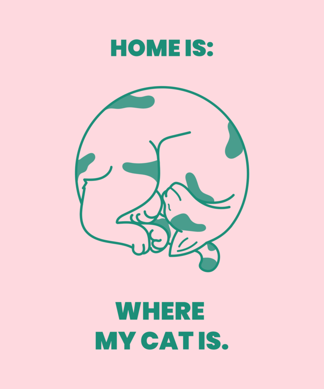 T Shirt Design Creator Featuring A Lovely Quote And A Weird Cat