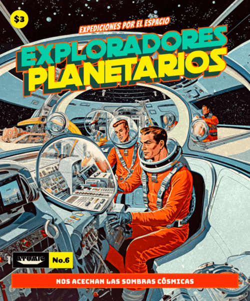 T Shirt Design Creator Featuring Vintage Illustrations Of Astronauts Inspired By Retro Comics
