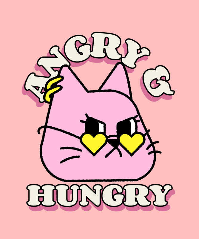 T Shirt Design Creator With A Cartoonish Angry Cat Illustration