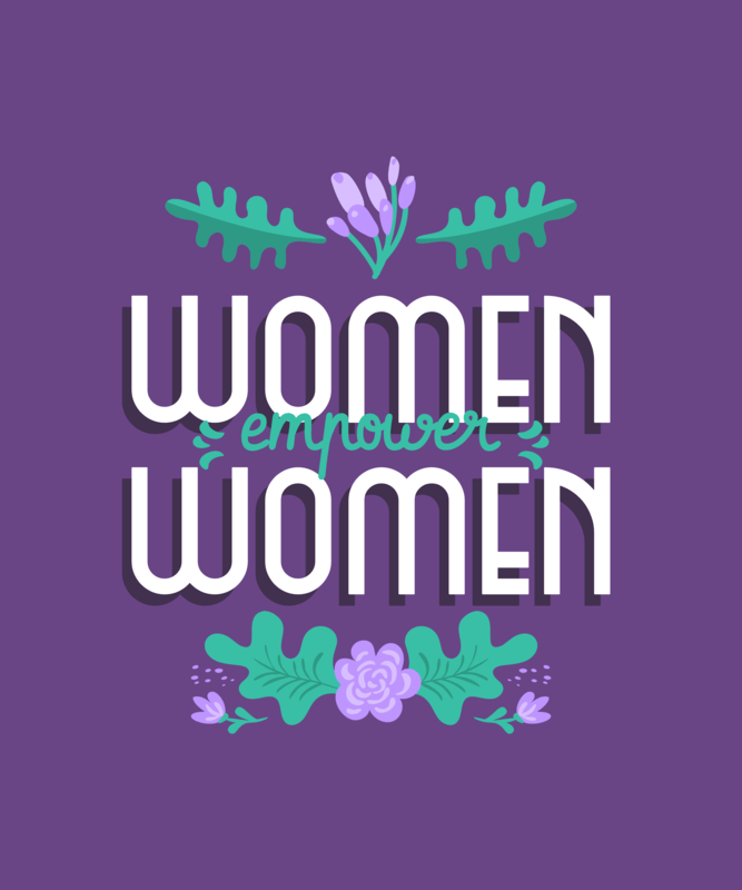T Shirt Design Generator With Feminist Quotes And Flower Graphics