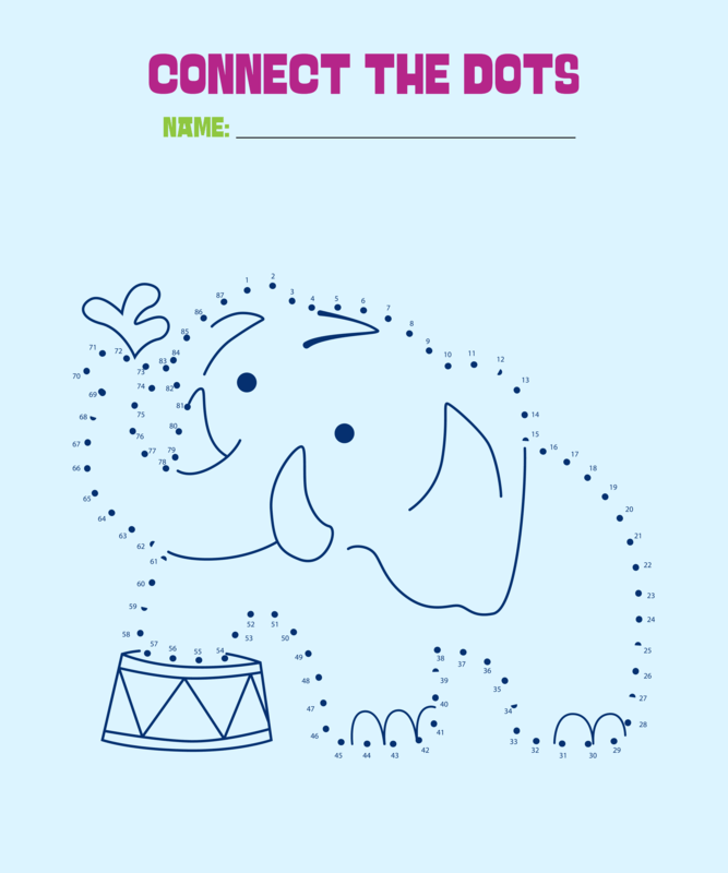 Worksheet Design Template For Teachers Featuring A Connect The Dots Elephant