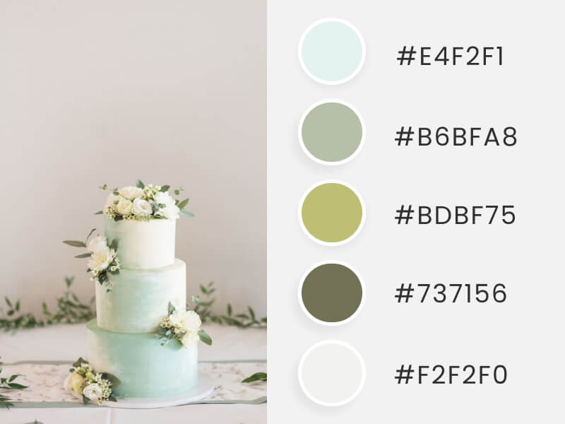 A Beautiful Wedding Cake With Cool Tones To Illustrate A Wedding Color Scheme Example Focused On Winter