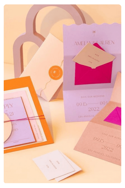 An Aesthetic Custom Invitation With Pink And Lilac Tones From Pinterest