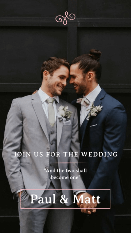 Beautiful Instagram Story Creator For A Modern Wedding Invite