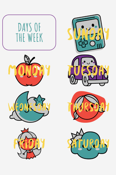 Days Of The Week Worksheet Design Creator For Back To School