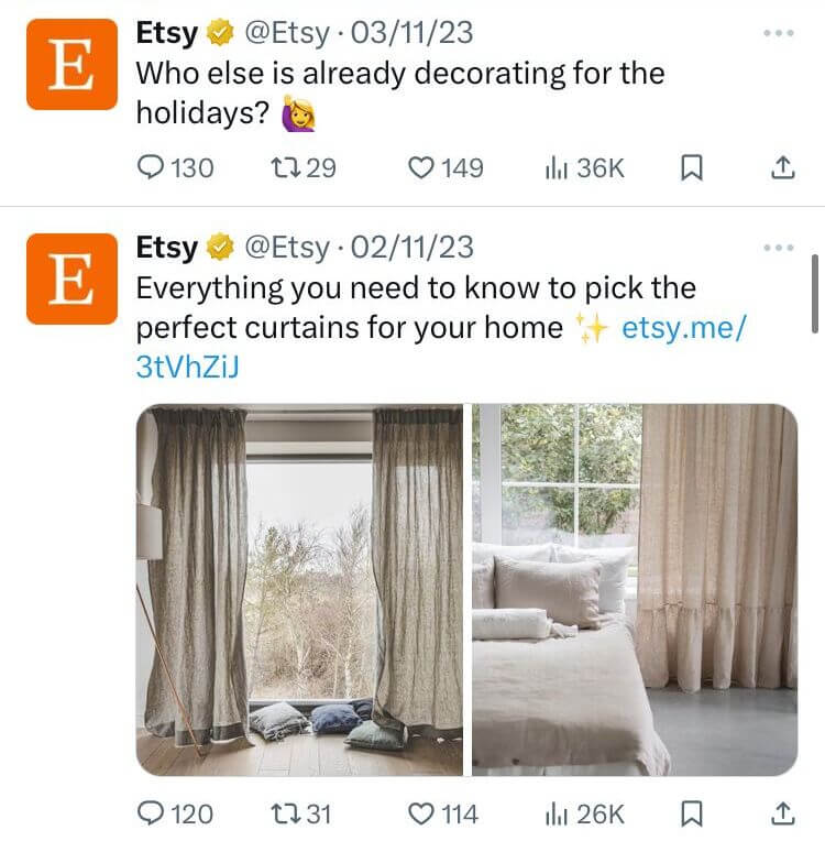 Etsy Brand Voice Showcased Through Social Media