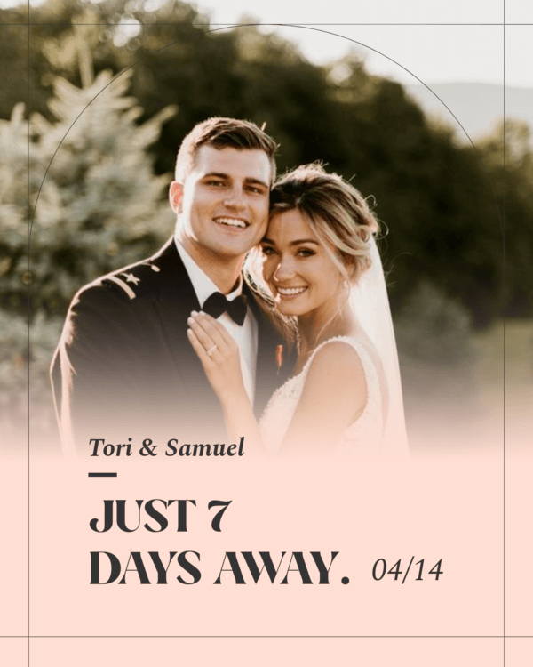 Instagram Post Maker Featuring Wedding Pictures With Countdowns