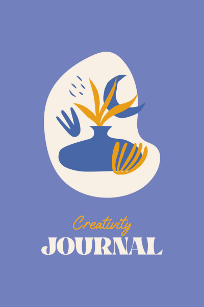 Journal Cover Design Generator Featuring An Abstract Plant Pot