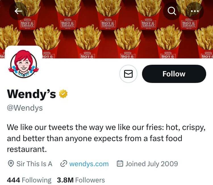 Wendy's Brand Voice Example