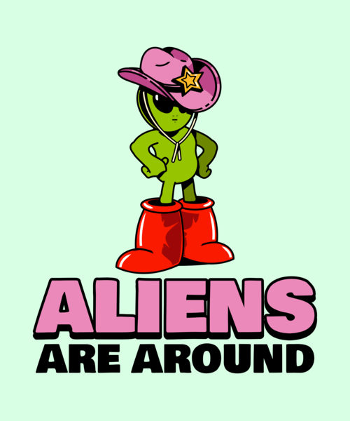 Alien Themed T Shirt Design Generator Featuring A Funny Conspiracy Theory