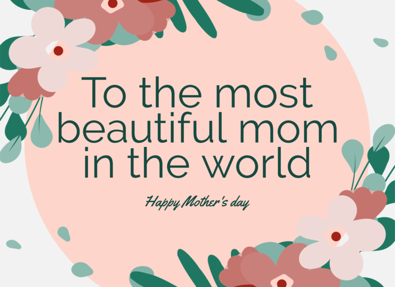 Classy Greeting Card Design Template With A Mother's Day Theme