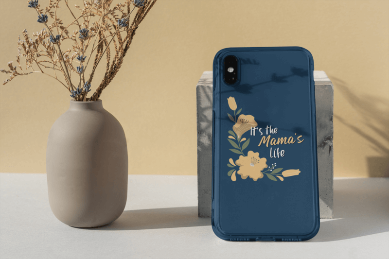 Clear Phone Case Mockup Featuring A Minimalistic Setting