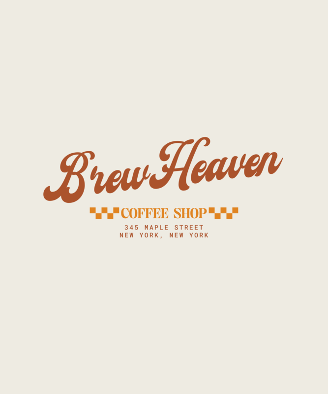 Front T Shirt Design Creator For A Coffee Shop Featuring A Retro Typography