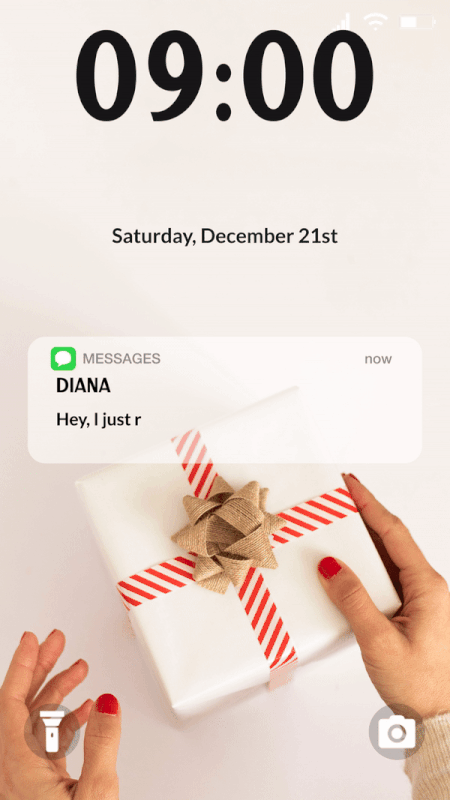 Instagram Story Video Template Featuring A Christmas Theme And A Chat Review