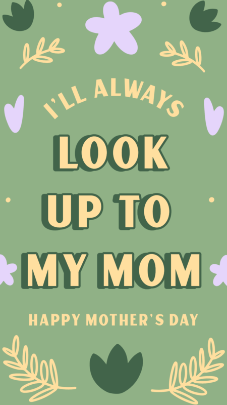 Mother's Day Instagram Story Generator Featuring Floral Doodles
