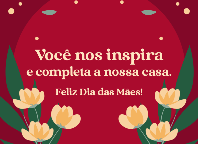 Mother's Day Themed Greeting Card Design Creator With A Message In Portuguese