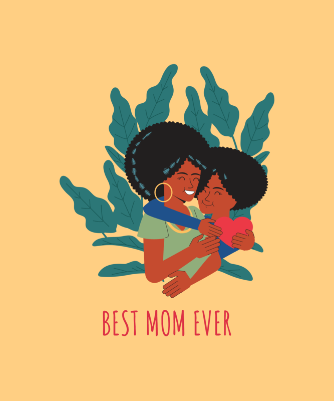 Quote T Shirt Design Template For The Best Mom Ever