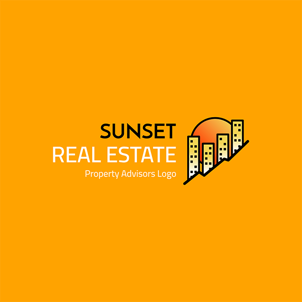 Real Estate Logo Maker Featuring A Minimal Graphic Of Buildings