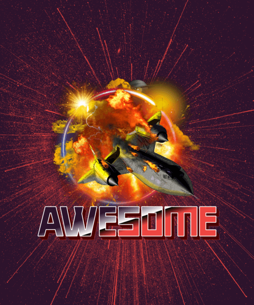 Shirt Design Generator Featuring A Spaceship And Explosions
